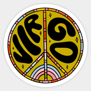 Virgo Peace Sign Sticker